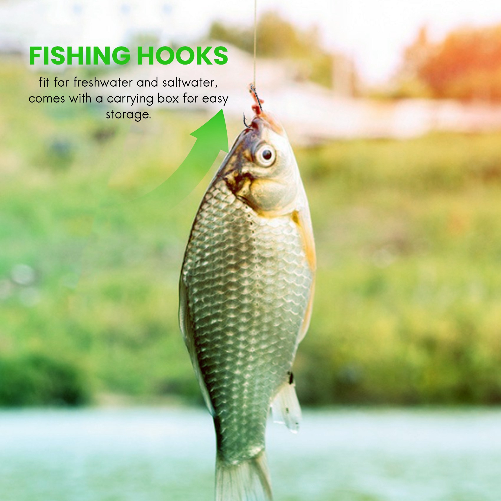 Fishing Hook - Nueva llegada 500 piezas/set de tamaños
